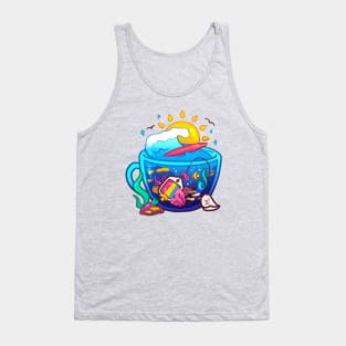 Pride Flag Teacup - Coral Reef Pansexual Tank Top